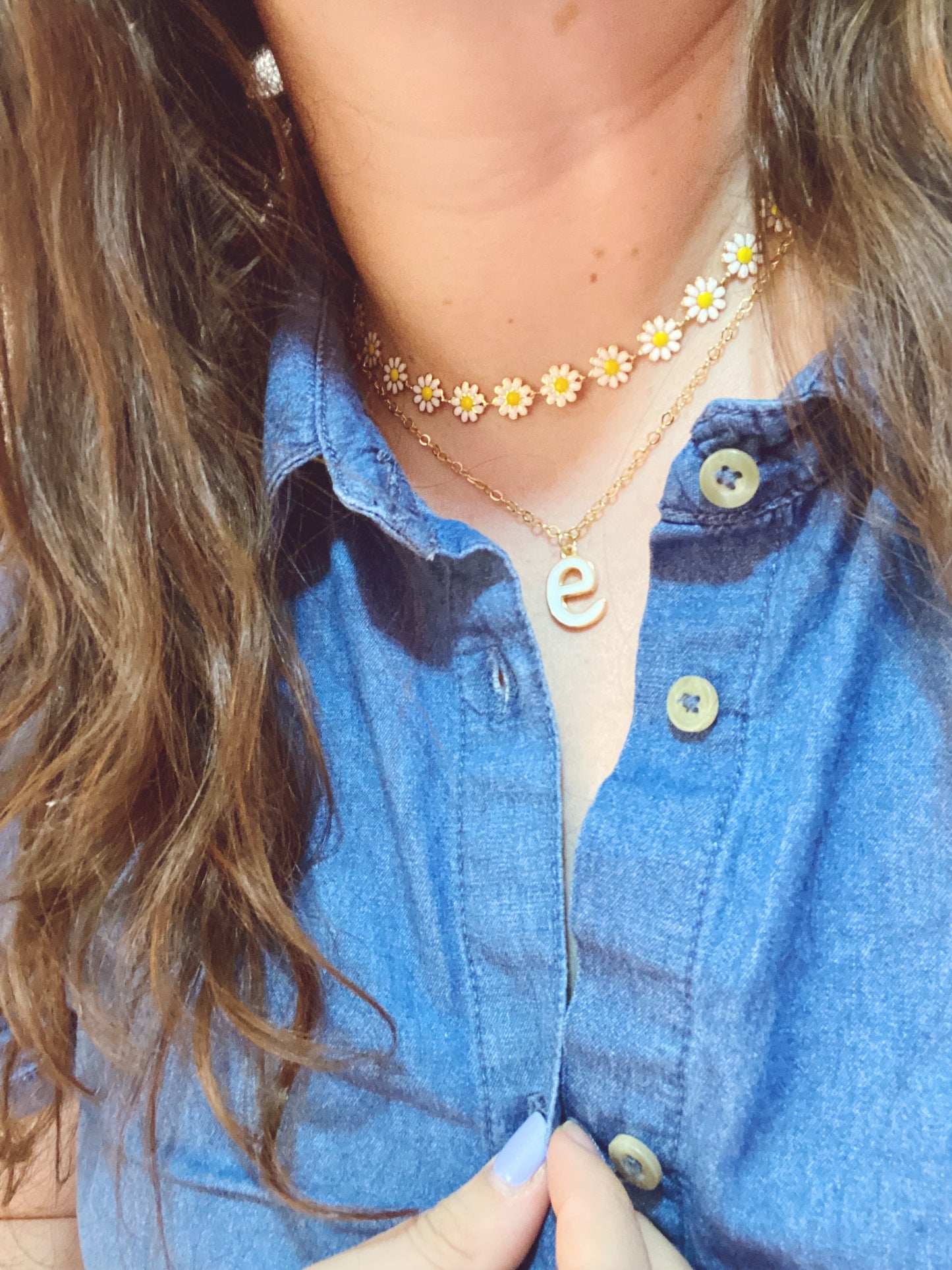 Daisy Flower Choker Necklace