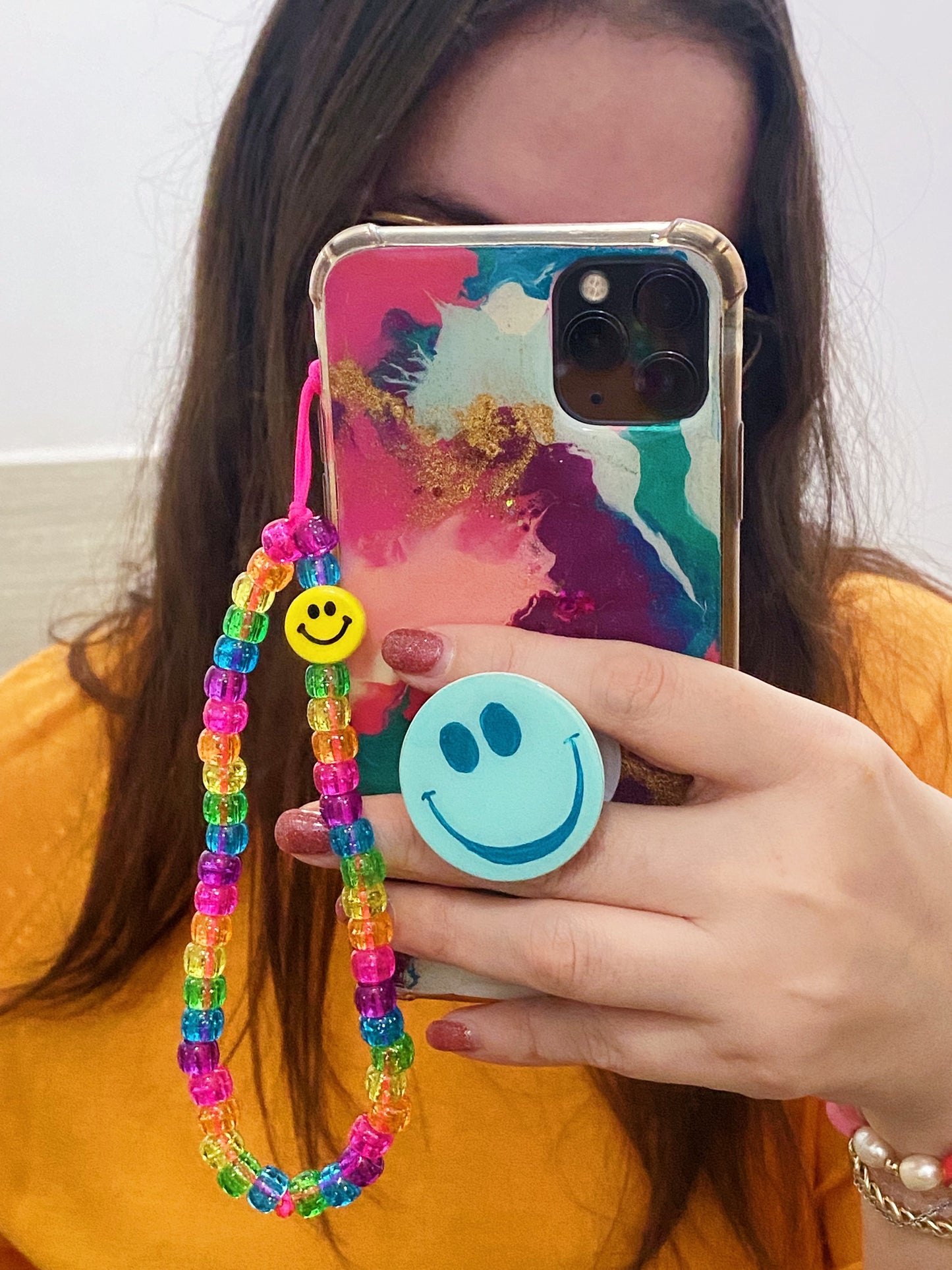 Funky Smiley XL Phone Strap