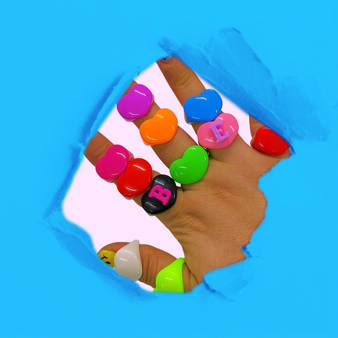 Chunky Custom Heart Rings - ROCKmint