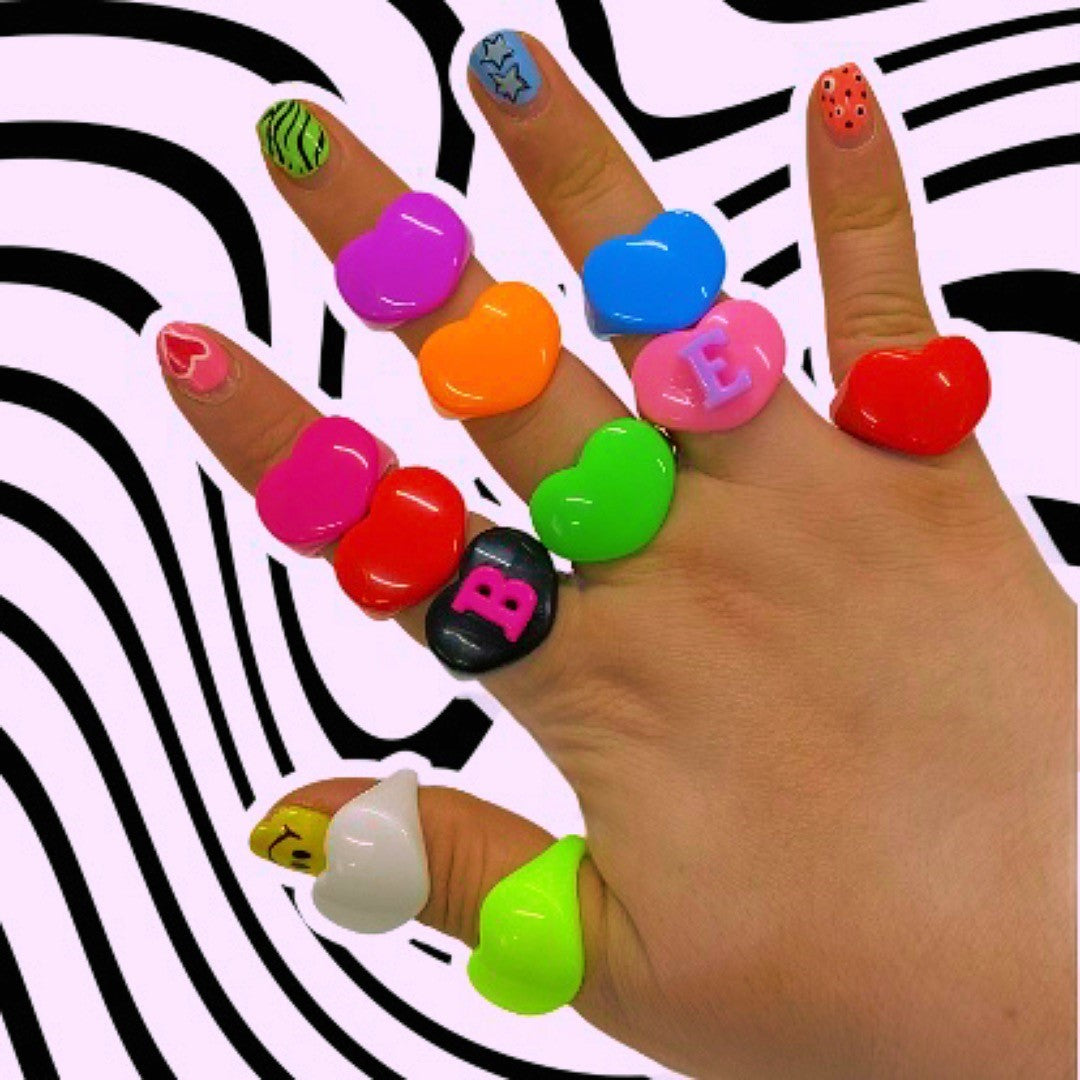 Chunky Custom Heart Rings - ROCKmint