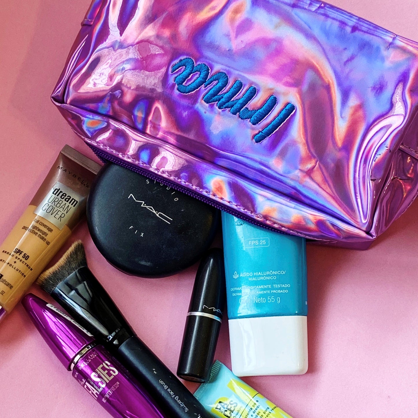 Custom Purple Makeup Bag - ROCKmint