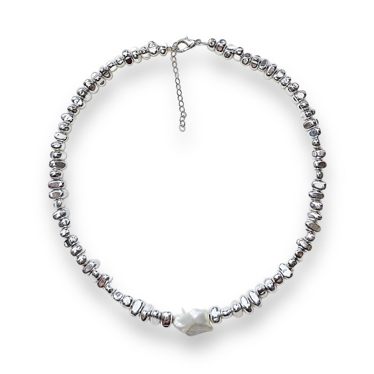 Silver Barroque Necklace