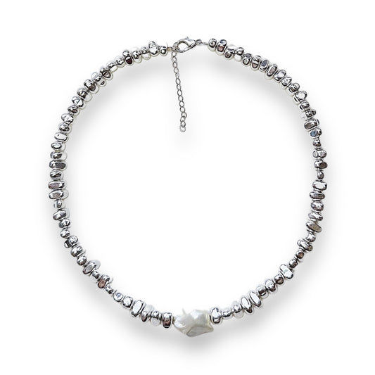 Silver Barroque Necklace