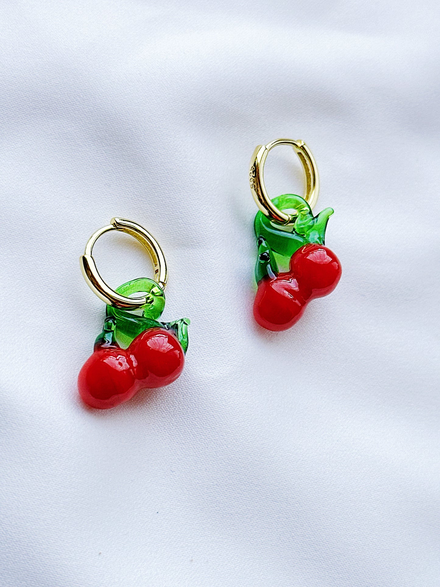 Cherry Glass Earrings