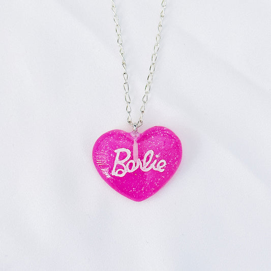 Barbie Heart Pink Necklace