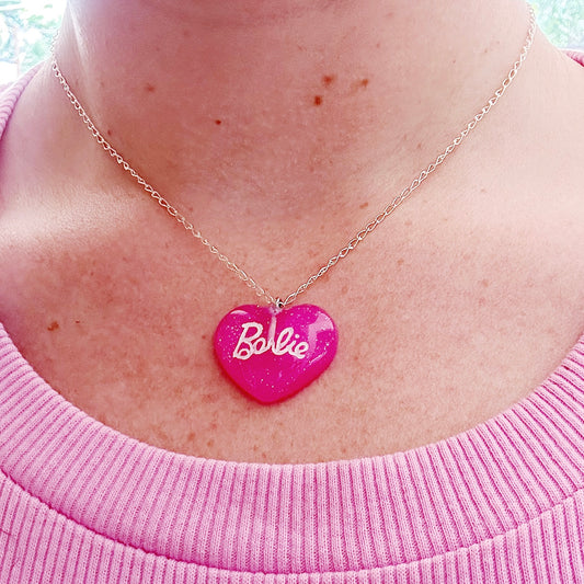 Barbie Heart Pink Necklace