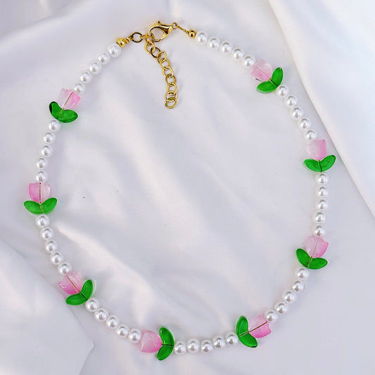 Tulipan Pink Necklace