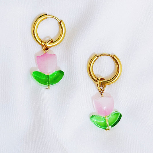 Tulipan Pink Earrings