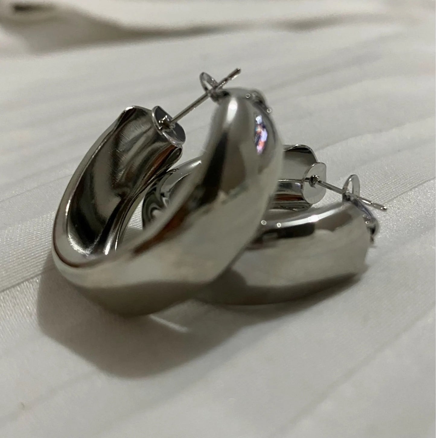 Silver Hoops Earrings
