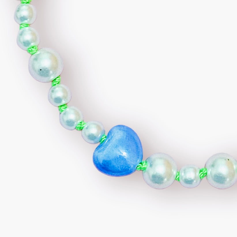 Believe it or KNOT Necklace ~ Blue Heart