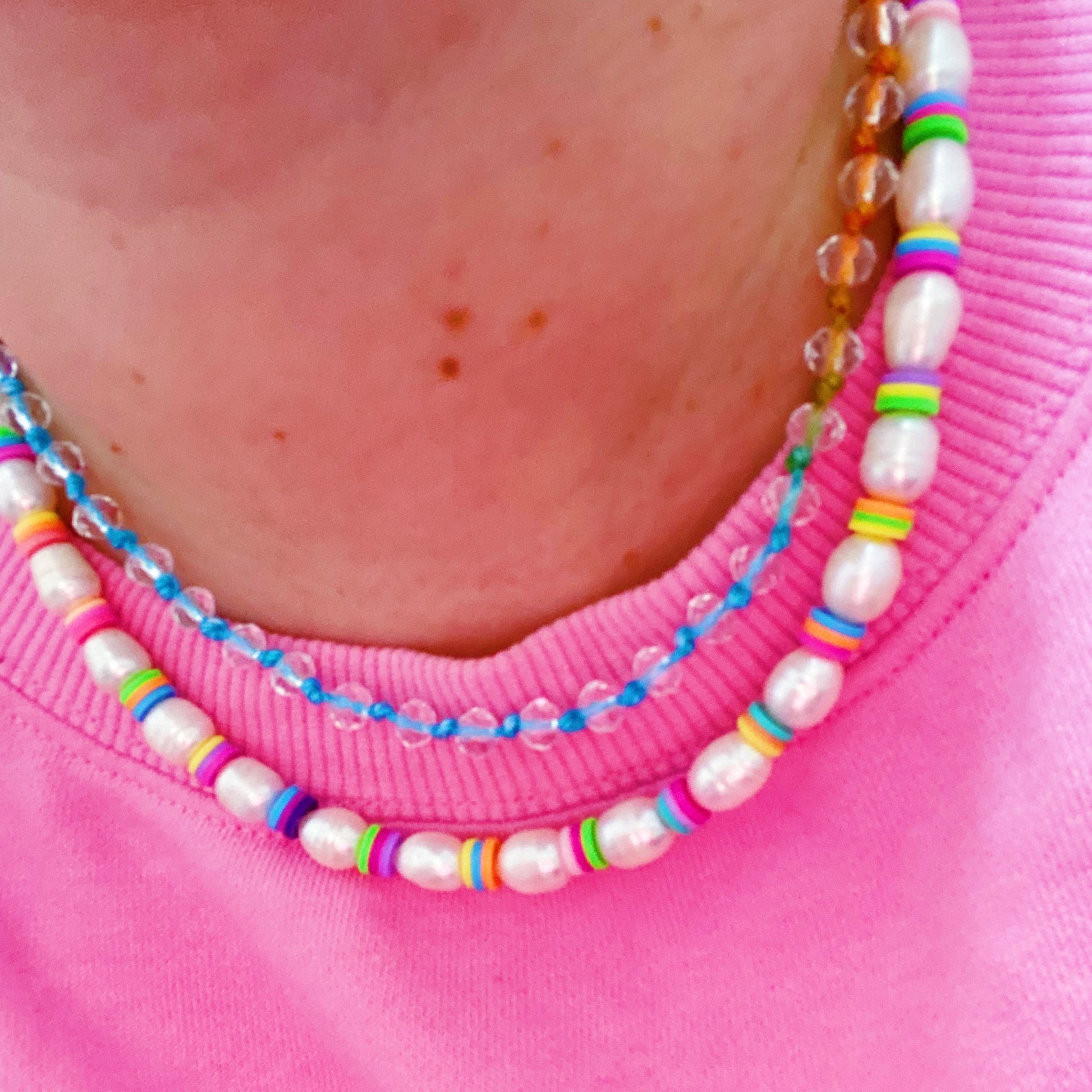 Touch of Color Pearl Necklace - ROCKmint