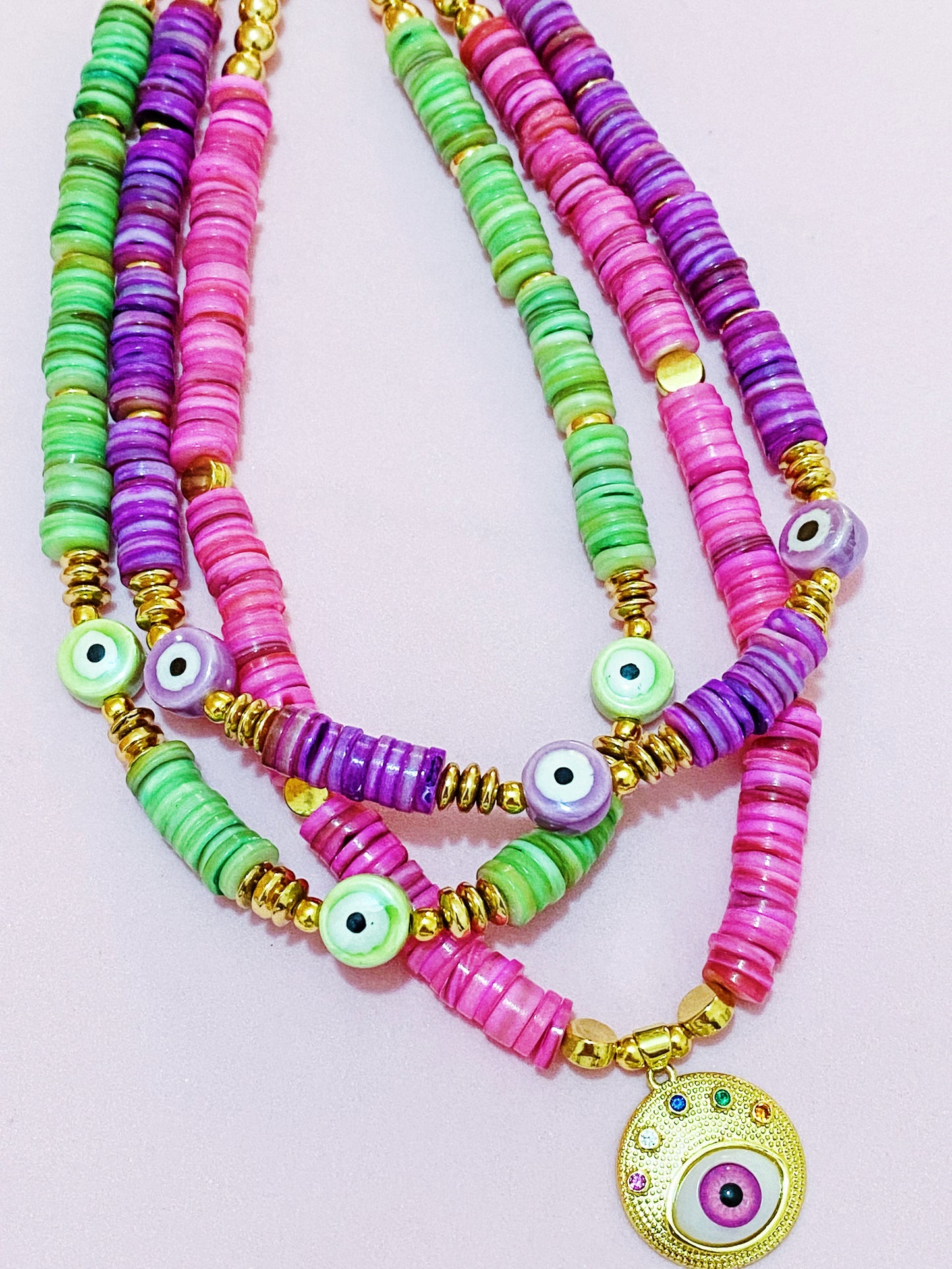 Evileye Green Pearl Necklace