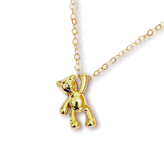 Gold Bear Necklace