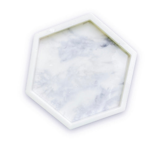 Hexagono dish marmol bn alhajero