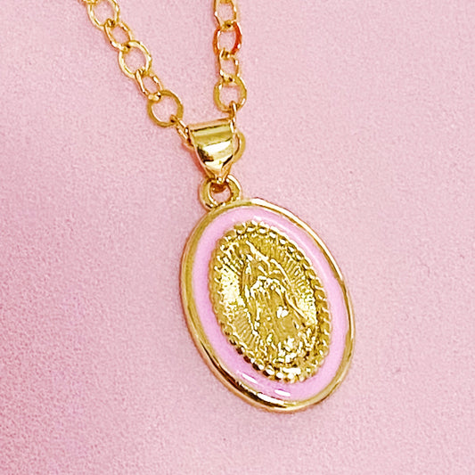 Pink Virgencita Necklace - ROCKmint