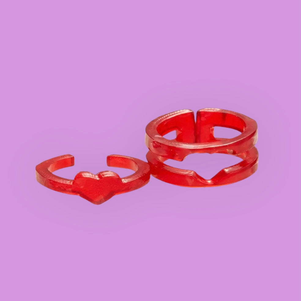 Bff Red Heart Ring - ROCKmint