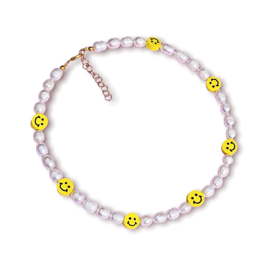 Yellow Smiley Freshpearl Necklace
