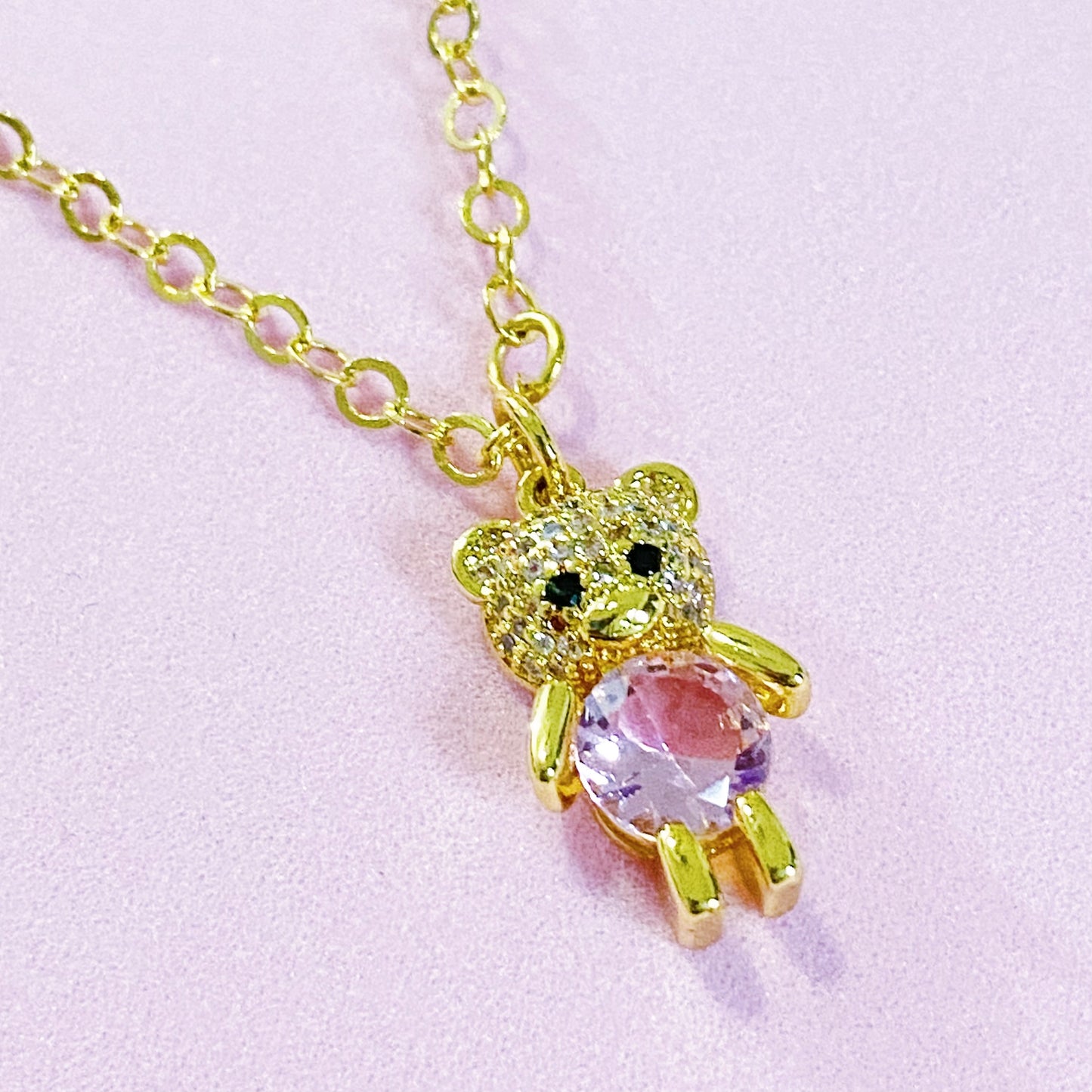 Pink Bear Necklace - ROCKmint