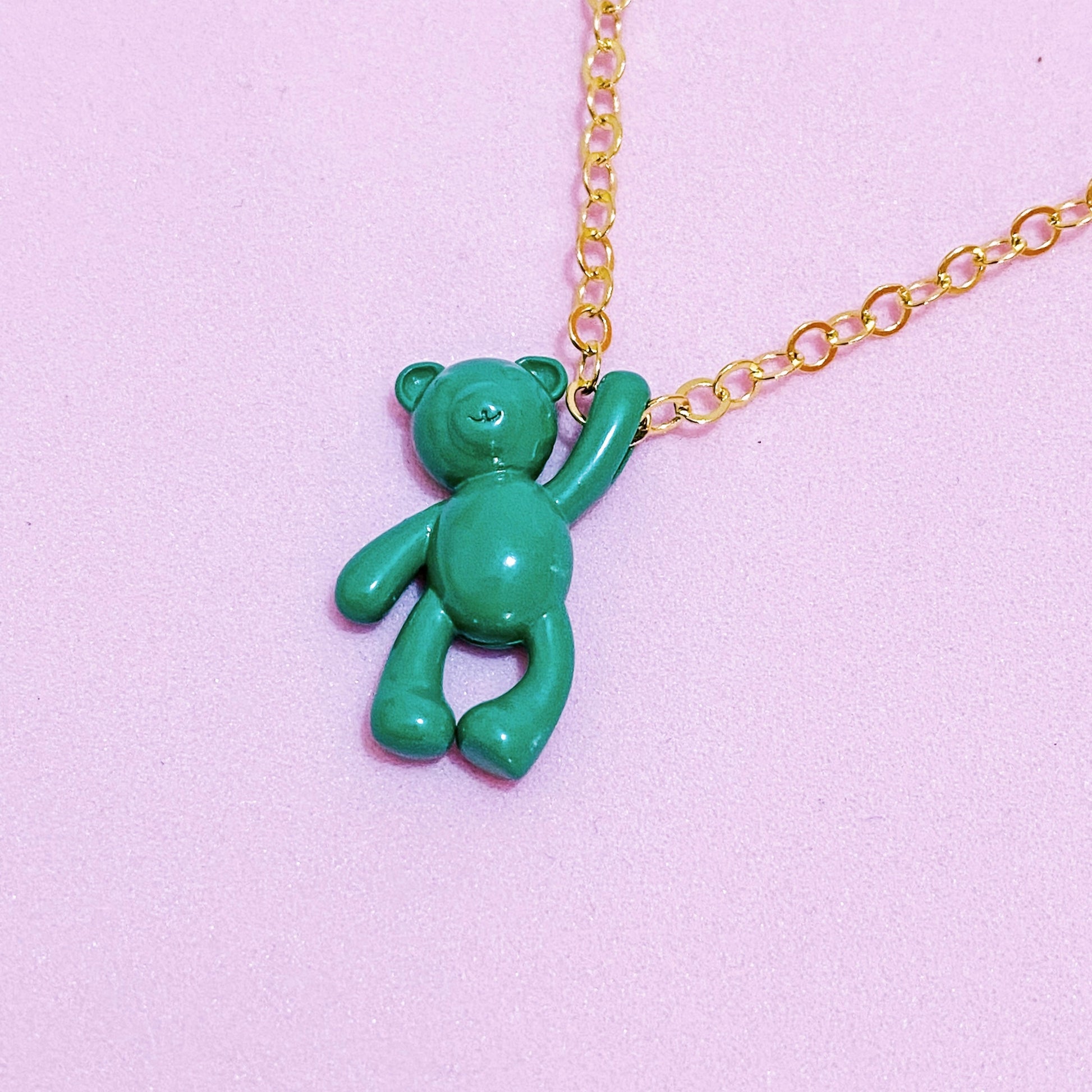 Green Bear Necklace - ROCKmint