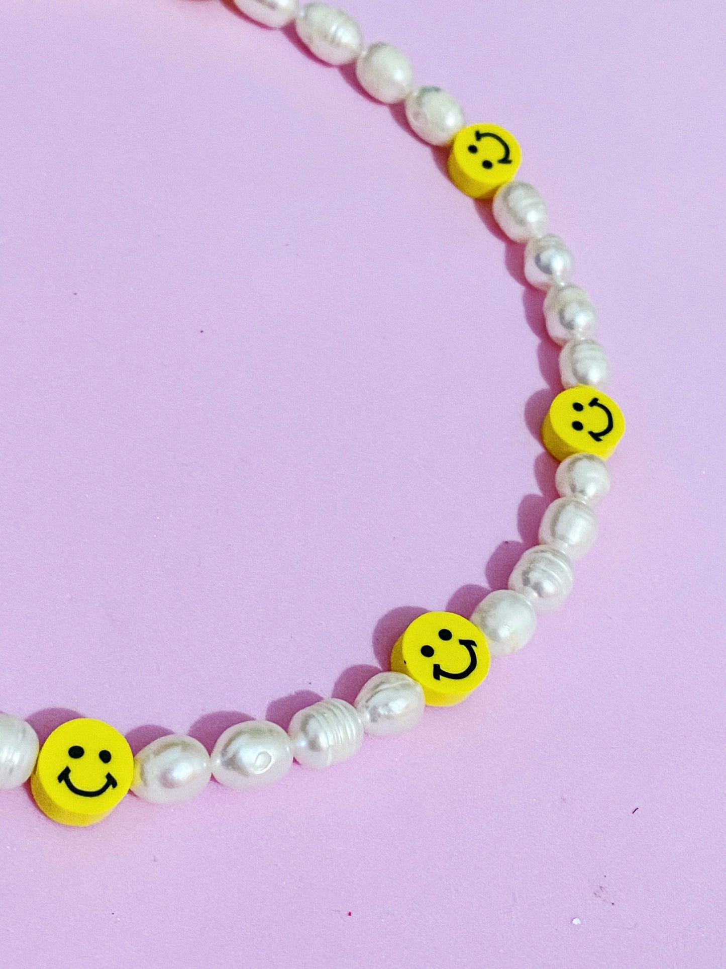 Yellow Smiley Freshpearl Necklace - ROCKmint