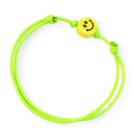 Green Neon Smiley Bracelet/Anklet