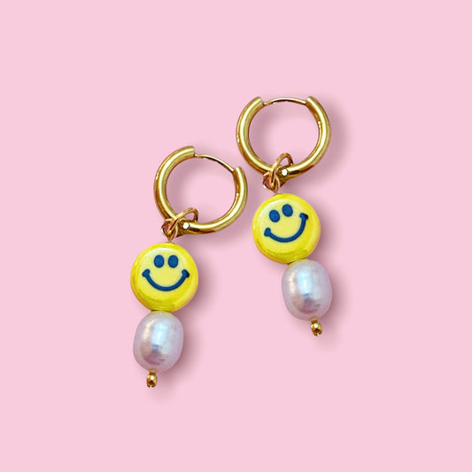 Smiley Hoops Earrings - ROCKmint