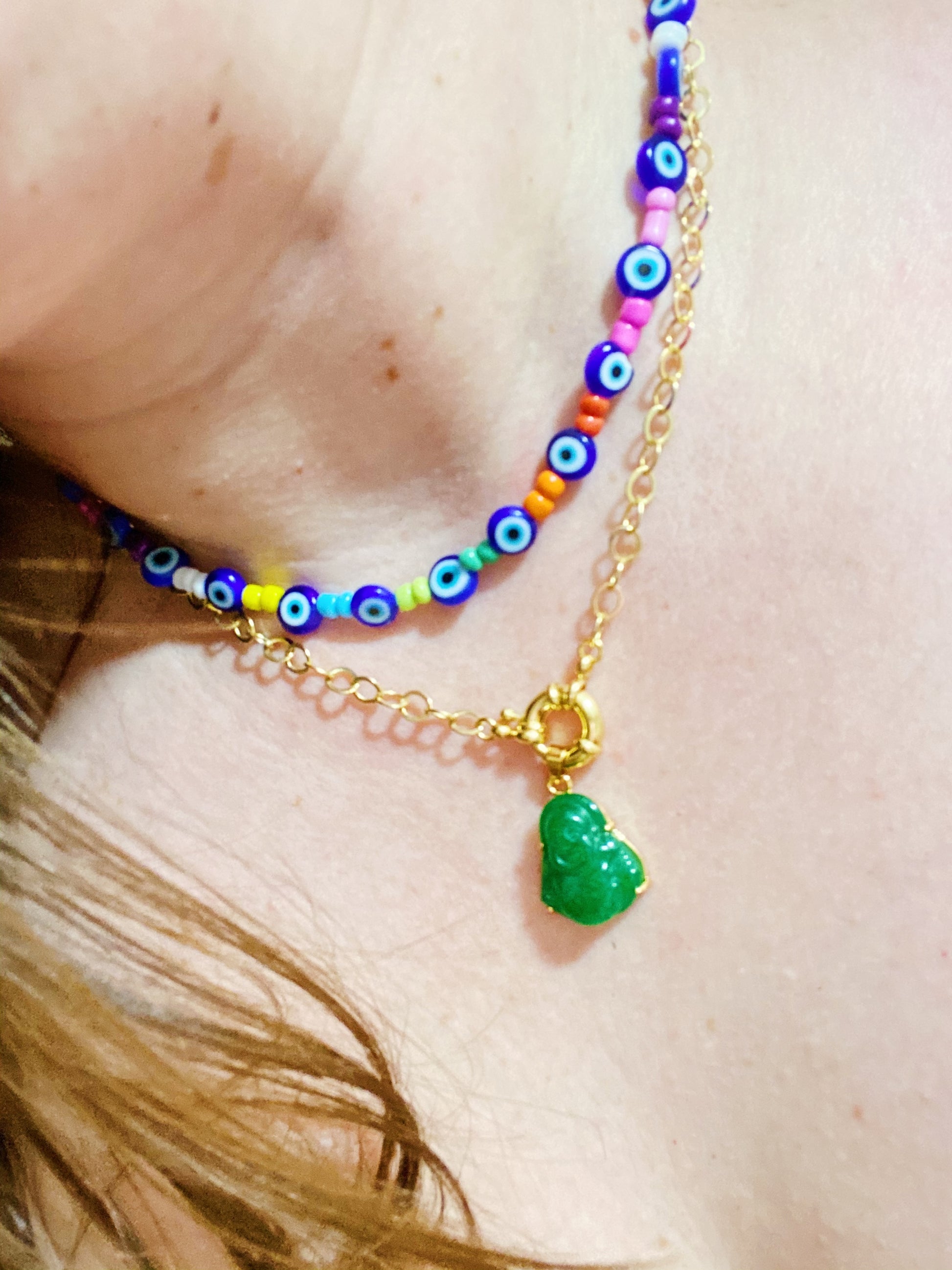 Rainbow Evil Eye Necklace - ROCKmint