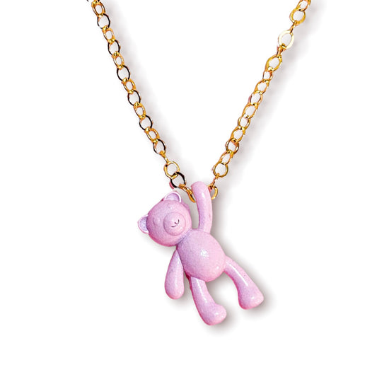 Pinky Bear Necklace